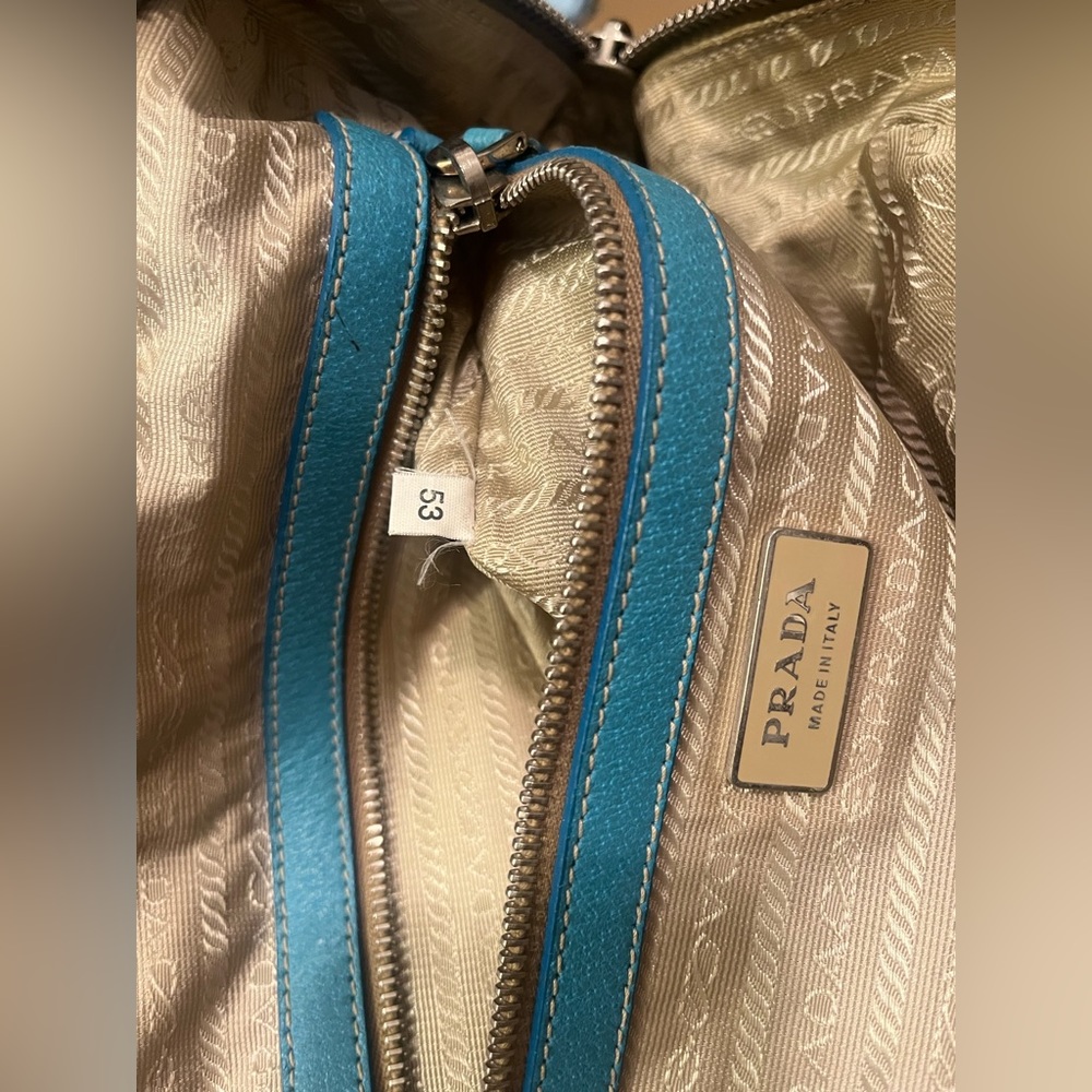 Prada Leather Nappa Light Blue Shoulder Bag - Picture 16 of 16